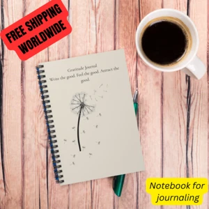 Gratitude Journal | Daily Wellness Spiral Notebook | Mindful Self-Care Gift - Picture 1 of 16