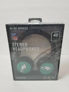 NFL 4D Steel Cut Logo Stereo Headphones with Microphone - Picture 1 of 3
