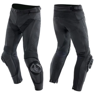 Dainese Delta 4 Black Motorcycle Leather Sport Race Trousers Pants 631 UK 26-46 - Picture 1 of 3