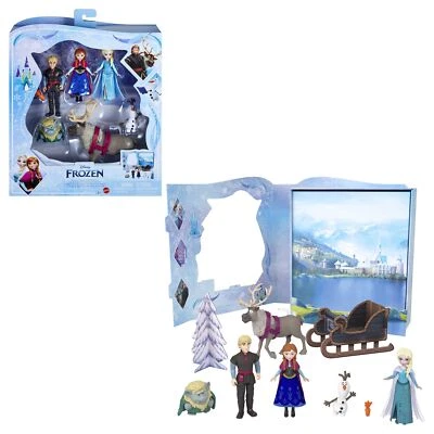 Boneco de brinquedo Disney Frozen conjunto de 6 personagens conjunto de livro de histórias com Anna Elsa Ola... - Imagem 1 de 4