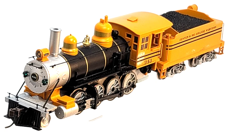 HO scale Roundhouse 84947 DRGW Rio Grande Bumble Bee 2-8-0 Loco & Tender#943 - Image 1 of 4