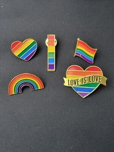 Pride, LGBTQ Lapel Enamel Pins - Multiple options available. - Picture 1 of 11