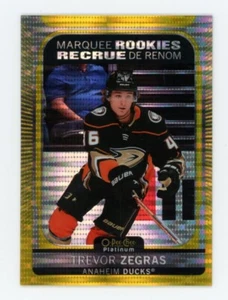2021-22 O-Pee-Chee Platinum Trevor Zegras Marquee Rookies Seismic Gold #ed/50 RC - Picture 1 of 2