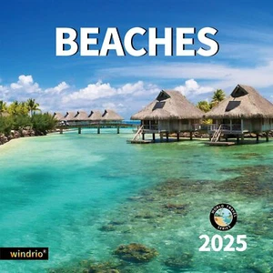 2025 Wall Calendar Beaches Theme Nov 2024-Dec 2025 12x24 In Thick Paper - Picture 1 of 7