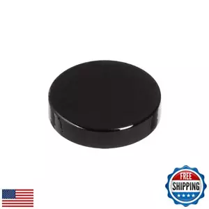 Plastic Smooth Black Lid With a Foam Liner for Jar (24 Pack) (Neck Size 43-40 - Picture 1 of 2