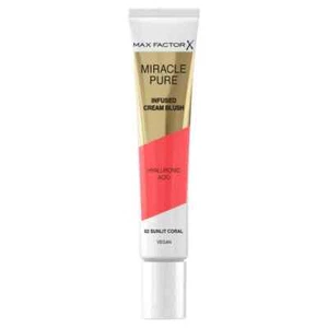Max Factor Miracle Pure Infused Cream Blush Hyaluronic Acid 02 SUNLIT CORAL NEW - Picture 1 of 8