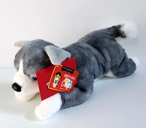 FAO Schwarz Corgsky Lying Stuffed Animal Plush Adopt A Pets 19" - Picture 1 of 5