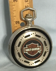 VINTAGE Harley Davidson FRANKLIN OTTIME CONDIZIONI Heritage Softail Ed. Orologio da tasca (Z96) - Foto 1 di 13