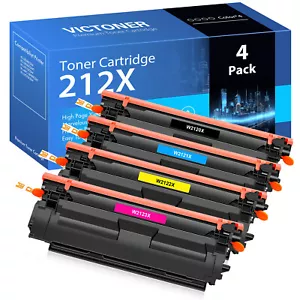 Paquete de 4 tóneres W2120X 212X CON CHIP compatibles con HP Color LaserJet M554dn M578 - Imagen 1 de 1