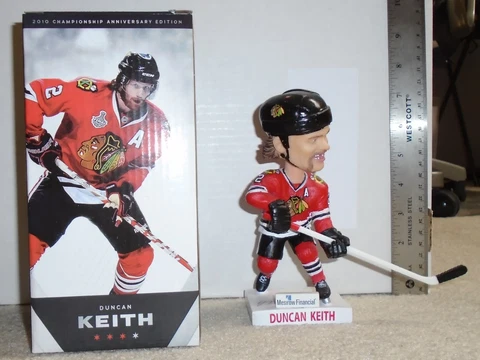 Duncan Keith-Chicago Blackhawks 15-Dec-2019 SGA Bobblehead: 2010 Champ Anniv Cover