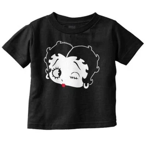 Cute Betty Boop Classic Retro Cartoon Head Toddler Girl Youth T Shirt For Kids - Picture 1 of 5