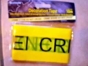 PARTY - barrier tape 10 meters motif - CRIME SCENE DO NOT CROSS / new yellow - black - Picture 1 of 1