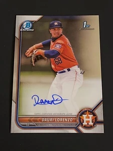 2022 Bowman Dauri Lorenzo 1st Bowman Base Auto Houston Astros - Picture 1 of 1
