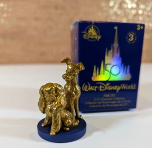 *NEW* Walt Disney World Fab 50 Blind Box Gold Figure Series 3 Lady and the Tramp - Picture 1 of 2