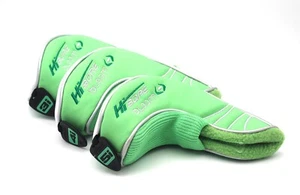 Set of 3 New Cleveland HiBore Bloom 3i/4i/5i Hybrid Green/White Headcovers - Picture 1 of 2