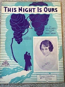 1933 THIS NIGHT IS OURS Sheet Music KAY WEBER by Joe McCarty, Finn, Wright - Picture 1 of 3