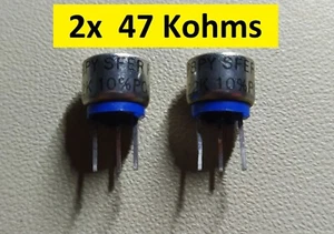 2x Potentiomètre résistance ajustable 47K 47Kohm GAMME MILITAIRE P8PY - Bild 1 von 1