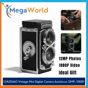 CHUZHAO Vintage Mini Digital Camera Autofocus 12MP, 1080P FHD Video Vlogging Por - Picture 1 of 6