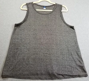 Old Navy Tank Top Women’s Large L Black Silver Metallic Sleeveless Luxe Stretch - Picture 1 of 10