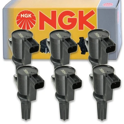 6 pcs NGK Ignition Coil for 2000-2003 Jaguar S-Type 3.0L V6 - Spark Plug sz - Image 1 of 4