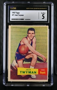 1957-58 Topps #71 Jack Twyman Cincinnati Royals – Rookie Card - CSG 5 Ex  - Picture 1 of 2
