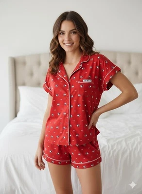 Tommy Hilfiger XS 码情人节睡衣上衣,红色。 NS-24 — 第 1/4 张图片