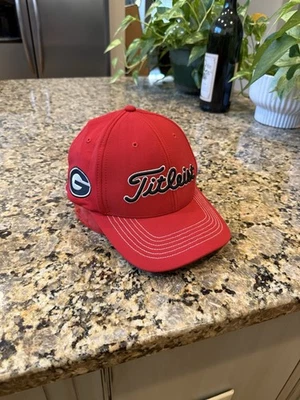Gorra Titleist Georgia Bulldogs Golf Ajustada M-L Gorra Roja UGA NCAA Logo de Golf Usada en Excelente Condición Foto 1 de 4