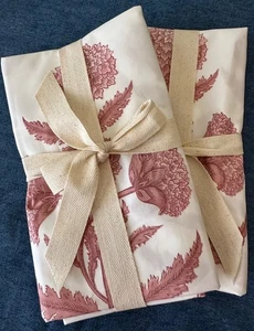 Set of 2 NWOT Pottery Barn Annelyse Floral Organic Percale King Shams Blush Pink - Picture 1 of 12