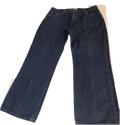 VINTAGE St. John's Bay Straight Jeans Men's 38 x 30 - DEEP DARK BLUE-100% Cotton - Image 1 of 4