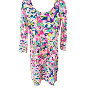 Lilly Pulitzer Pina Colada Langarm Leuchtfeuer Preloved Kleid Small* - Bild 1 von 5