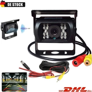 4PIN Auto Rückfahrkamera Farb 18 IR LED Nachtsicht für LKW KFZ RV Bus 12V 24V - Bild 1 von 10
