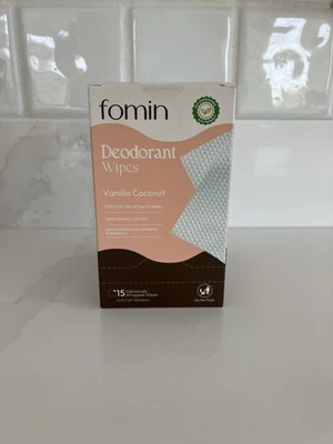 Fomin Full Body Travel Deodorant Wipes - Vanilla Coconut, 15 Count  - Image 1 of 4
