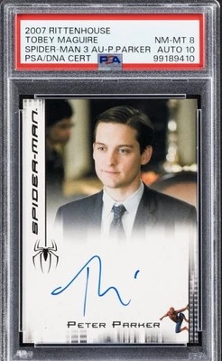 2007 Spider-Man 3 TOBEY MAGUIRE Auto Autograph Rittenhouse PSA 10 Gem Mint - Image 1 of 2