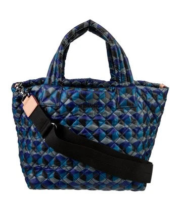 Bolso de Mano MZ WALLACE Sutton Deluxe Pequeño Acolchado Nylon Zafiro GEO NUEVO CON ETIQUETAS Foto 1 de 4