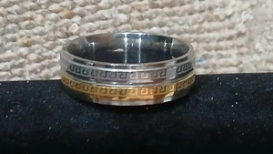 Größe 13 Neu Herrenring 2-farbig 8 mm breit robust - Bild 1 von 6