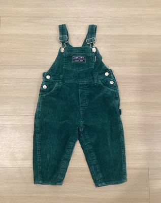 Mono de pana vintage Carter's niño pequeño bebé verde reloj The Wear 24 meses Foto 1 de 4