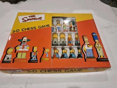2000 Character Games THE SIMPSONS 3-D CHESS Board Game rare - Image 1 of 3