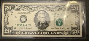 US $20 Federal Reserve Note Atlanta, GA Ungraded Series 1990 Serial: F30361117C - Picture 1 of 4