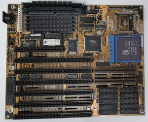 FIC 486-GVT VLB ISA 80486 retro Mainboard + AMD 80486DX 40MHz + 8MB RAM - Bild 1 von 3