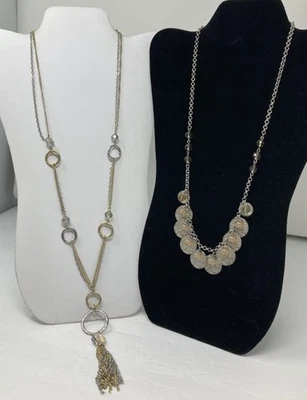 Lote de 2 collares metálicos Ann Taylor Loft Foto 1 de 4