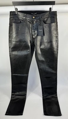 Saint Laurent - Oil Coated D24 Denim Jeans Size: 33 - Image 1 of 4