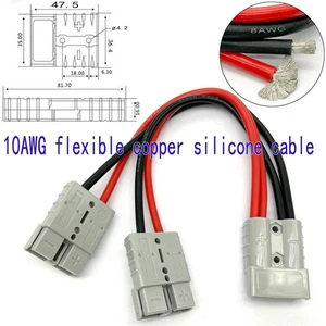 Y type 8AWG Adapter Cable 30CM For 600V 50A Anderson Power Pole cable Connector - Picture 1 of 9