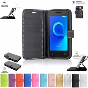For Alcatel U3 Case Cover Flip Folio Leather Wallet Credit Card Slot - Picture 1 of 11