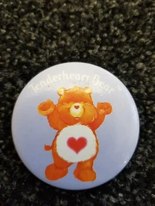 Vintage 1980's Care Bear Pin Badge Tenderheart Bear - Picture 1 of 3