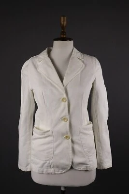 Blazer MIU MIU Blanco Denim Tres Botones Chaqueta Ligera Talla M Foto 1 de 4