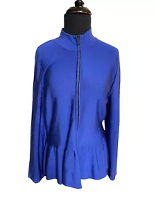 ARMANI COLLEZIONI ROYALBLAUE STRICKJACKE MIT REISSVERSCHLUSS VORNE UND SCHÖSSCHEN! Größe 16 - Bild 1 von 9