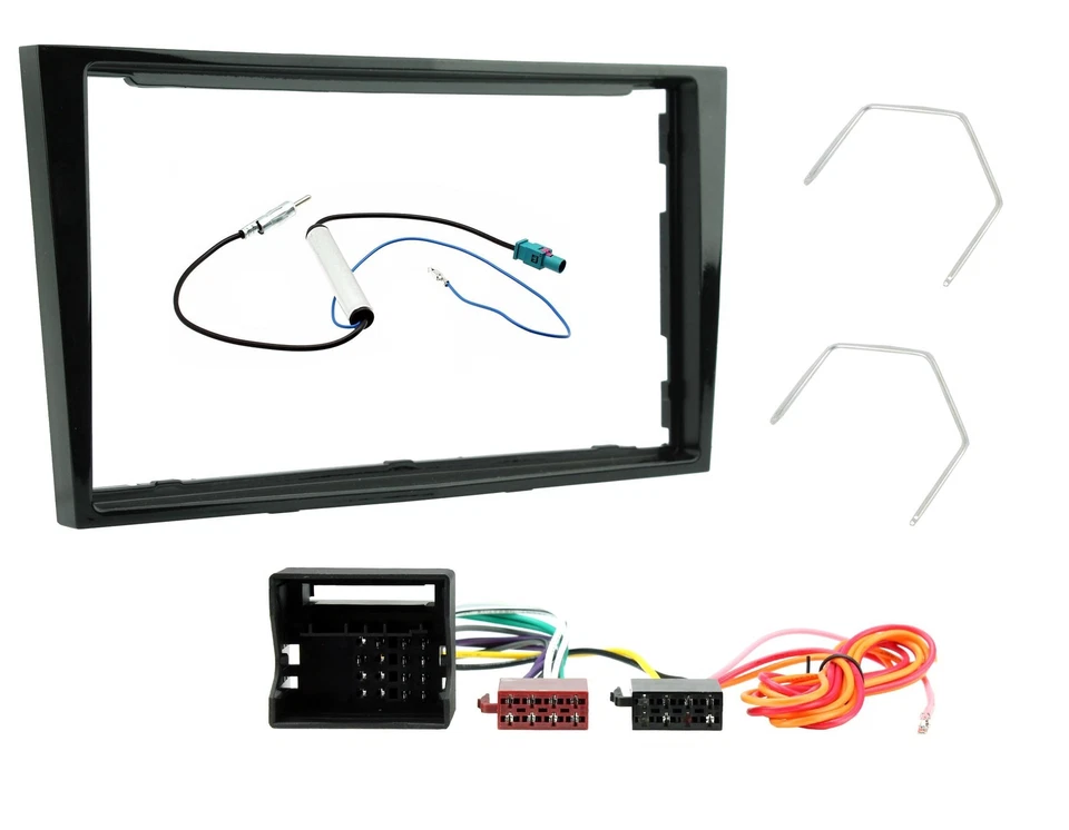 Double Din Piano Black Stereo Facia Fascia Kit fits Vauxhall Corsa D 06-2014 - Image 1 of 1