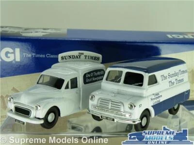 MORRIS MINOR & BEDFORD CA MODEL VAN SET THE TIMES NEWSPAPER 1:43 CORGI CLASSIC T - Image 1 of 4