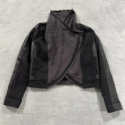 Chaqueta Miss Me Mujer Mediana Imitación Cuero Asimétrica Cuello Simulado Negro Corto Foto 1 de 4