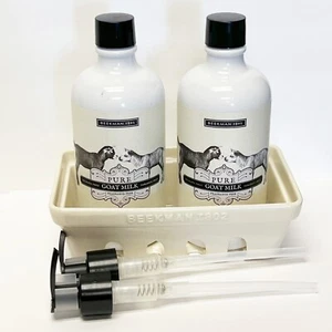 Beekman 1802 Fragrance Free Hand Wash & Lotion 12.5 oz w/ Holder + Pumps SEALED - Picture 1 of 4